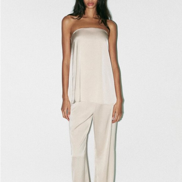 ZARA Strapless Satin Effect Top – Size XL – New without tags 🤍 - Picture 2 of 15